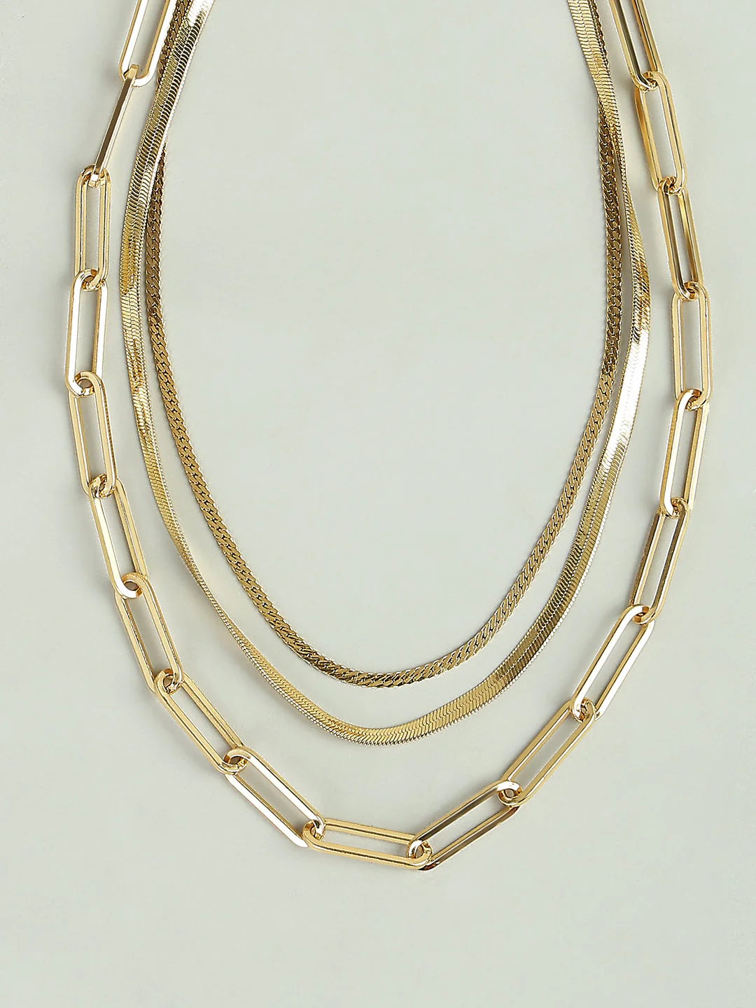 Golden Layered Necklace - Image 3