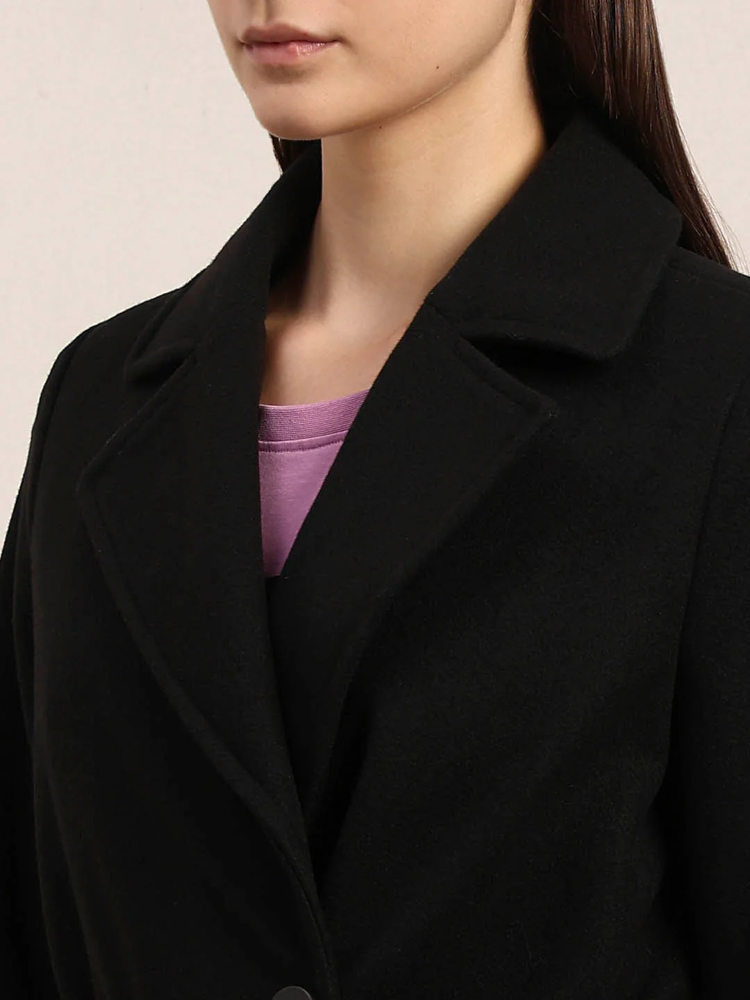 Black Longline Trench Coat - Image 6