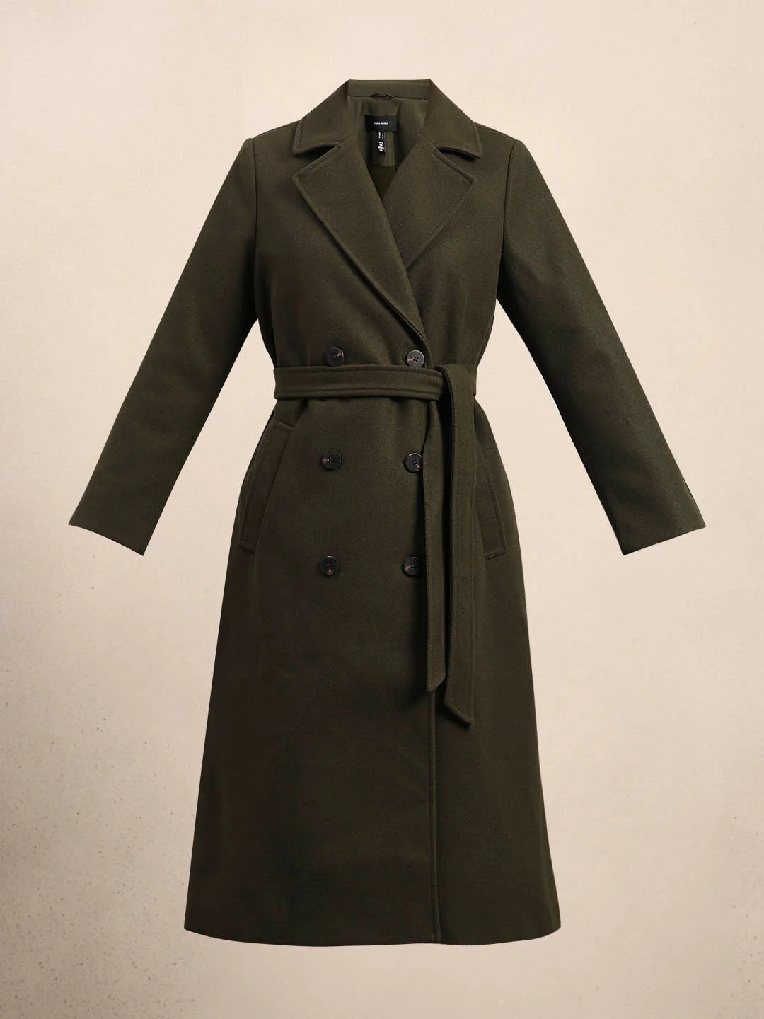 Dark Green Longline Trench Coat - Image 7
