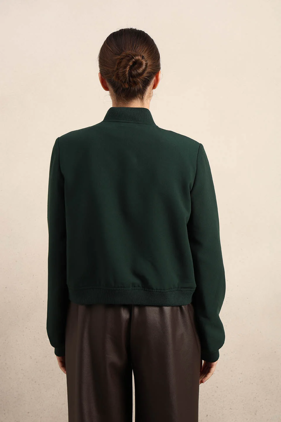 Dark Green Buttoned Bomber Jacket - Image 10