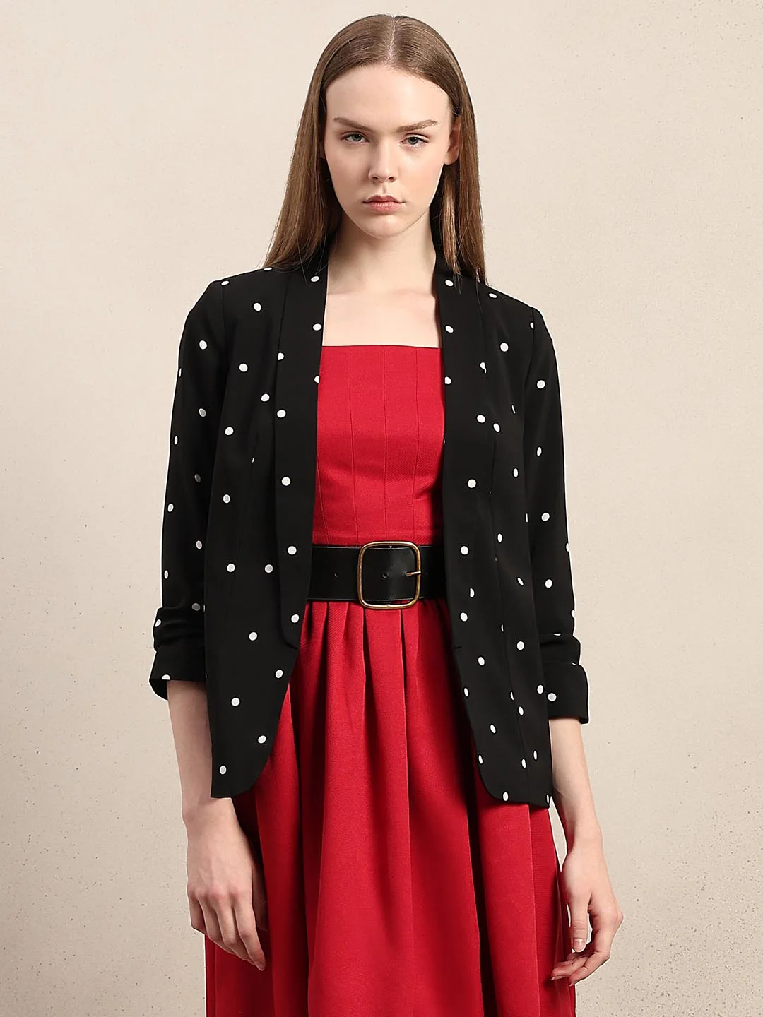 Black Polka Dot Blazer - Image 2