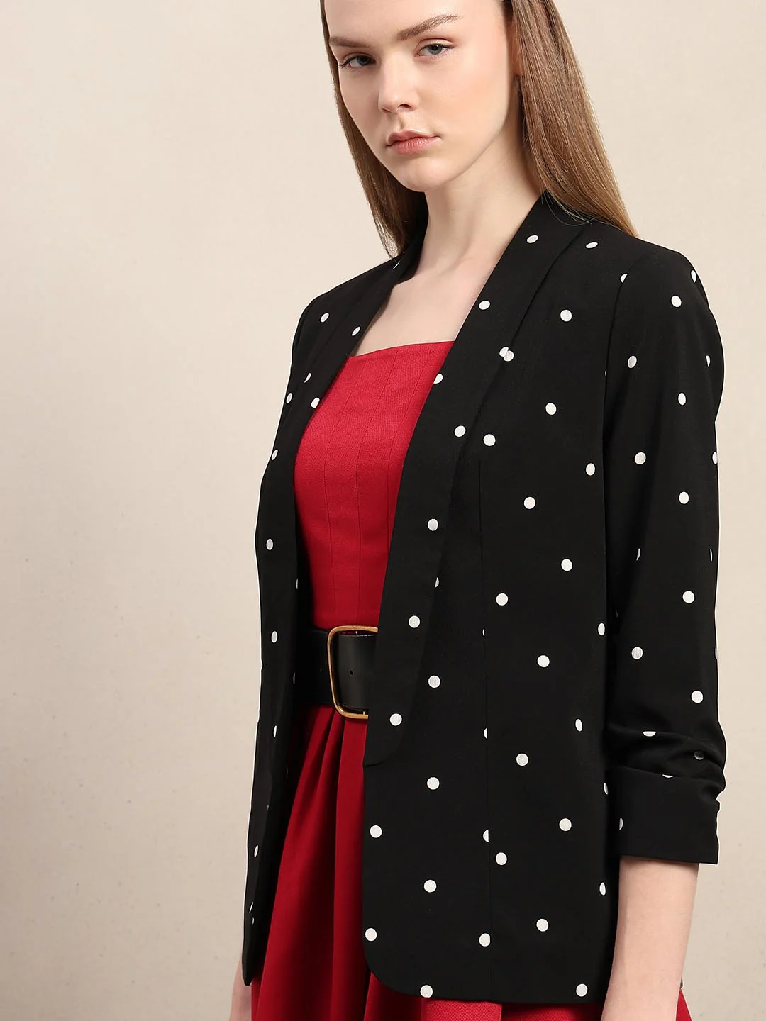 Black Polka Dot Blazer - Image 6