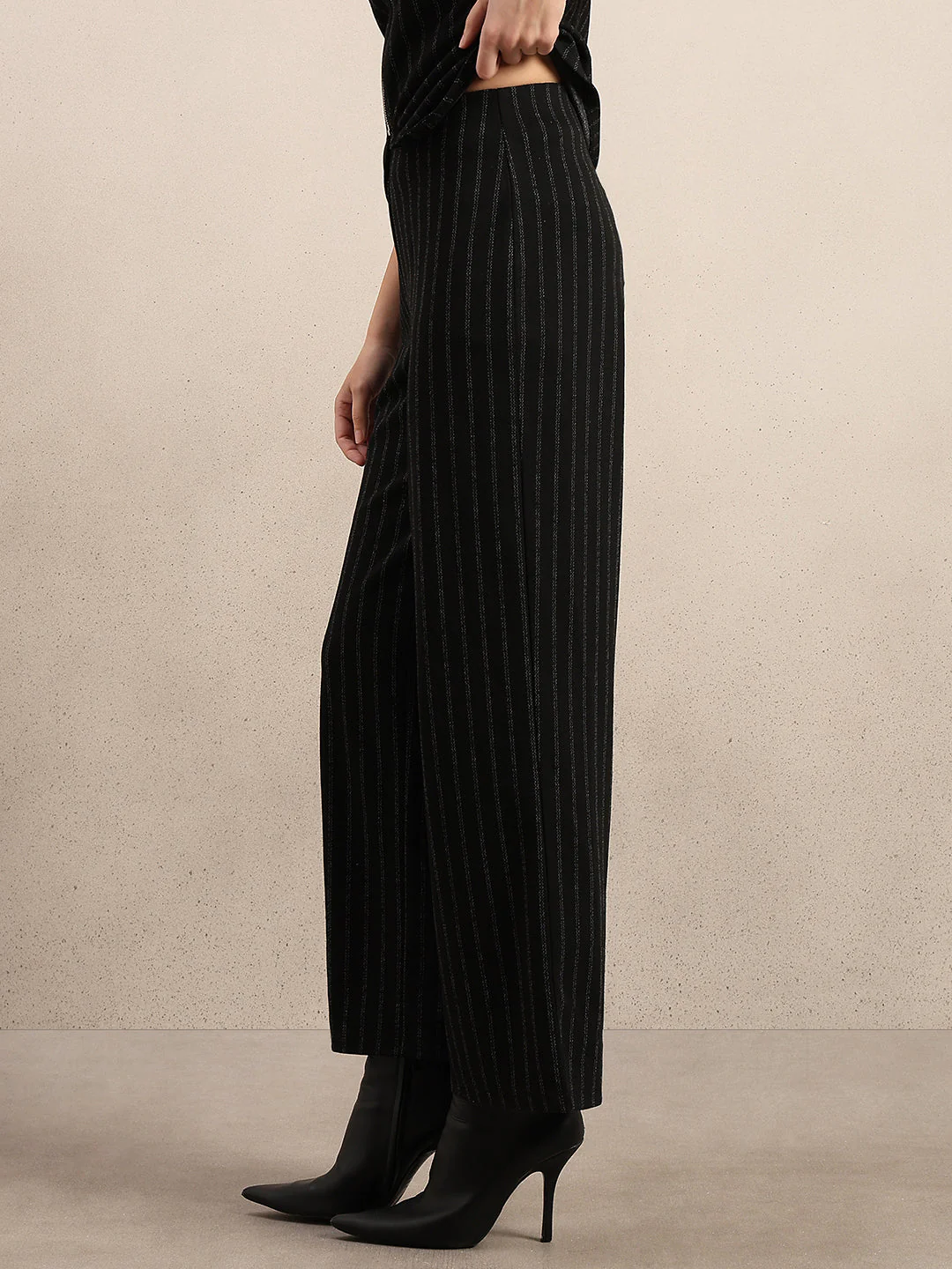 High Rise Pinstripe Pants - Image 3