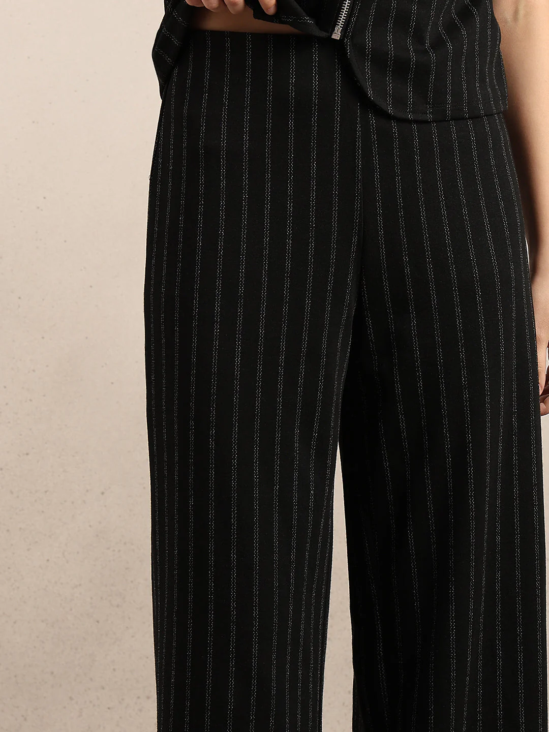 High Rise Pinstripe Pants - Image 6