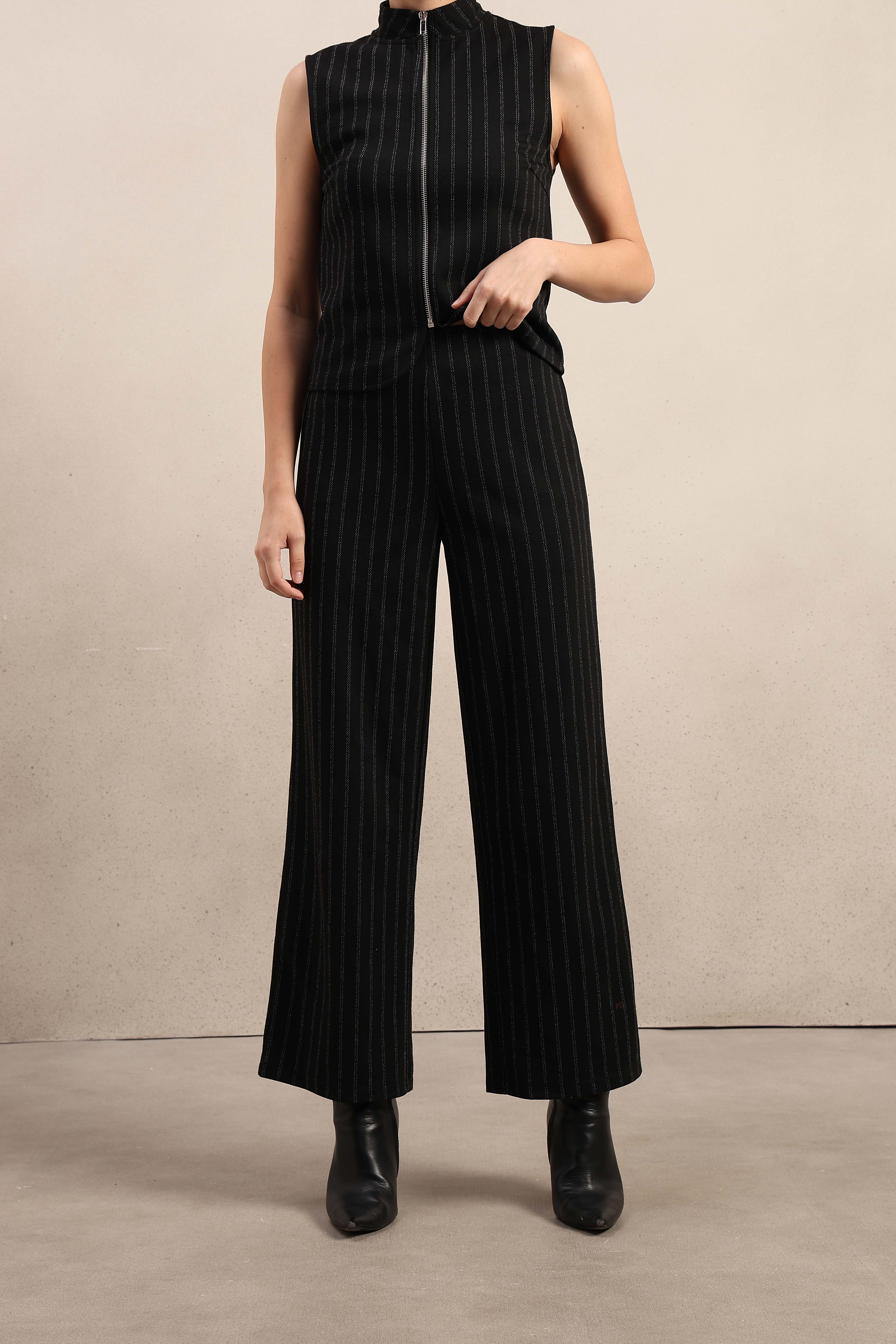 High Rise Pinstripe Pants - Image 9