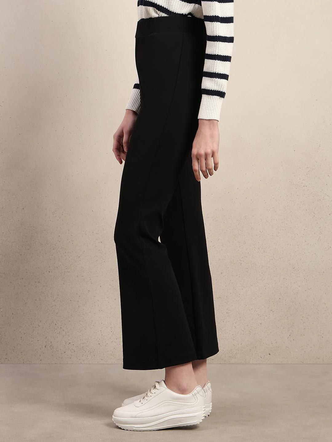Black High Rise Bootcut Pants - Image 3