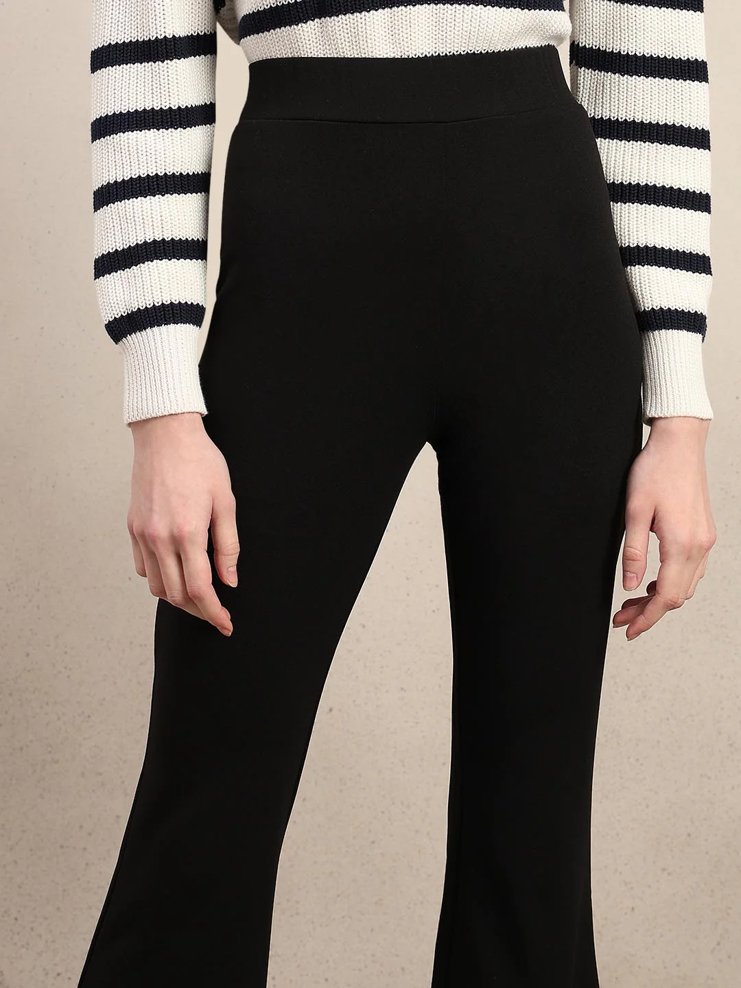 Black High Rise Bootcut Pants - Image 6