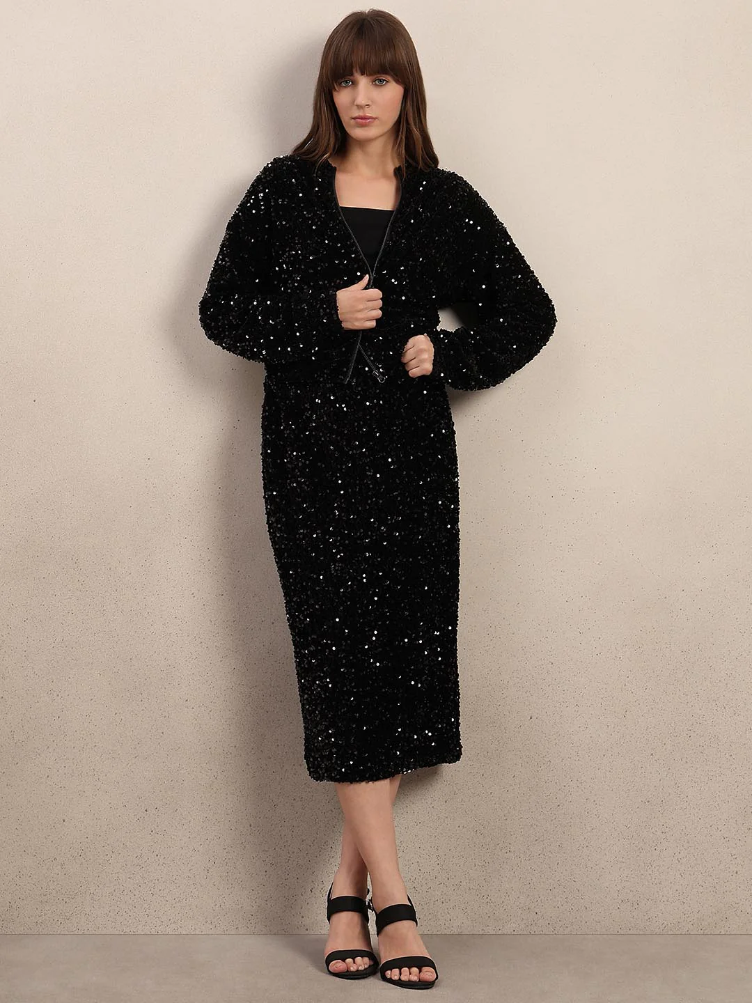 Black Embellished Midi Skirt - Image 5