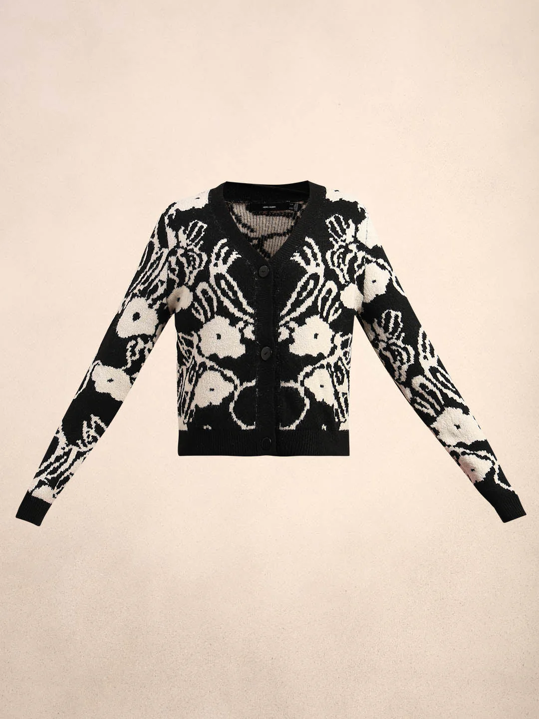 Jacquard V-Neck Cardigan - Image 7