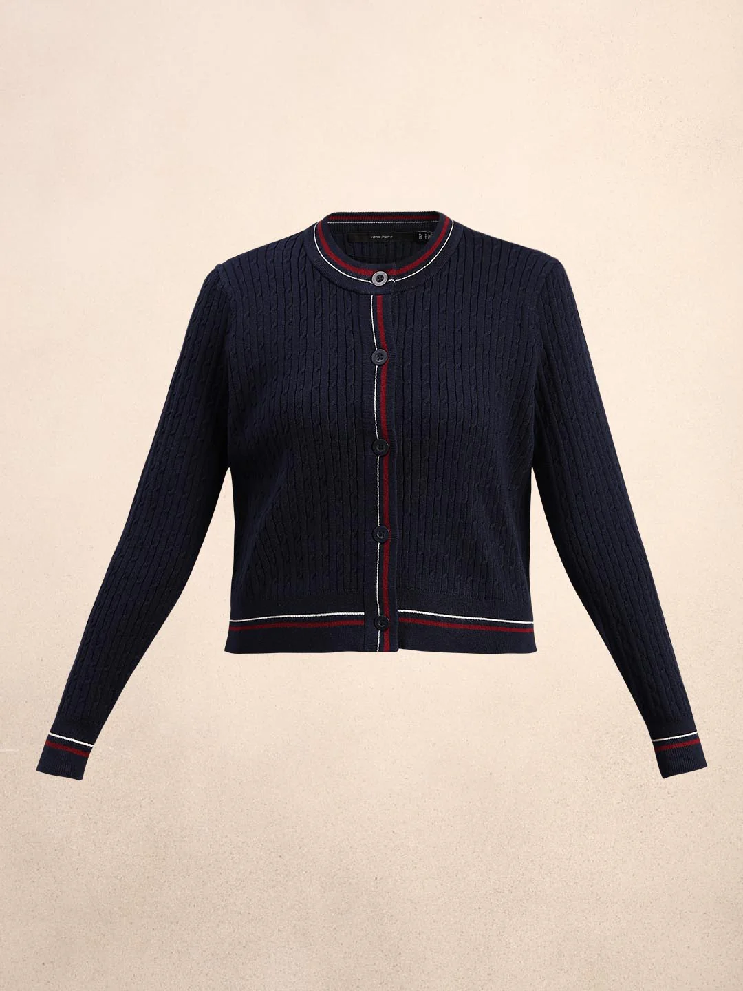Navy Blue Textured Cardigan - Image 7