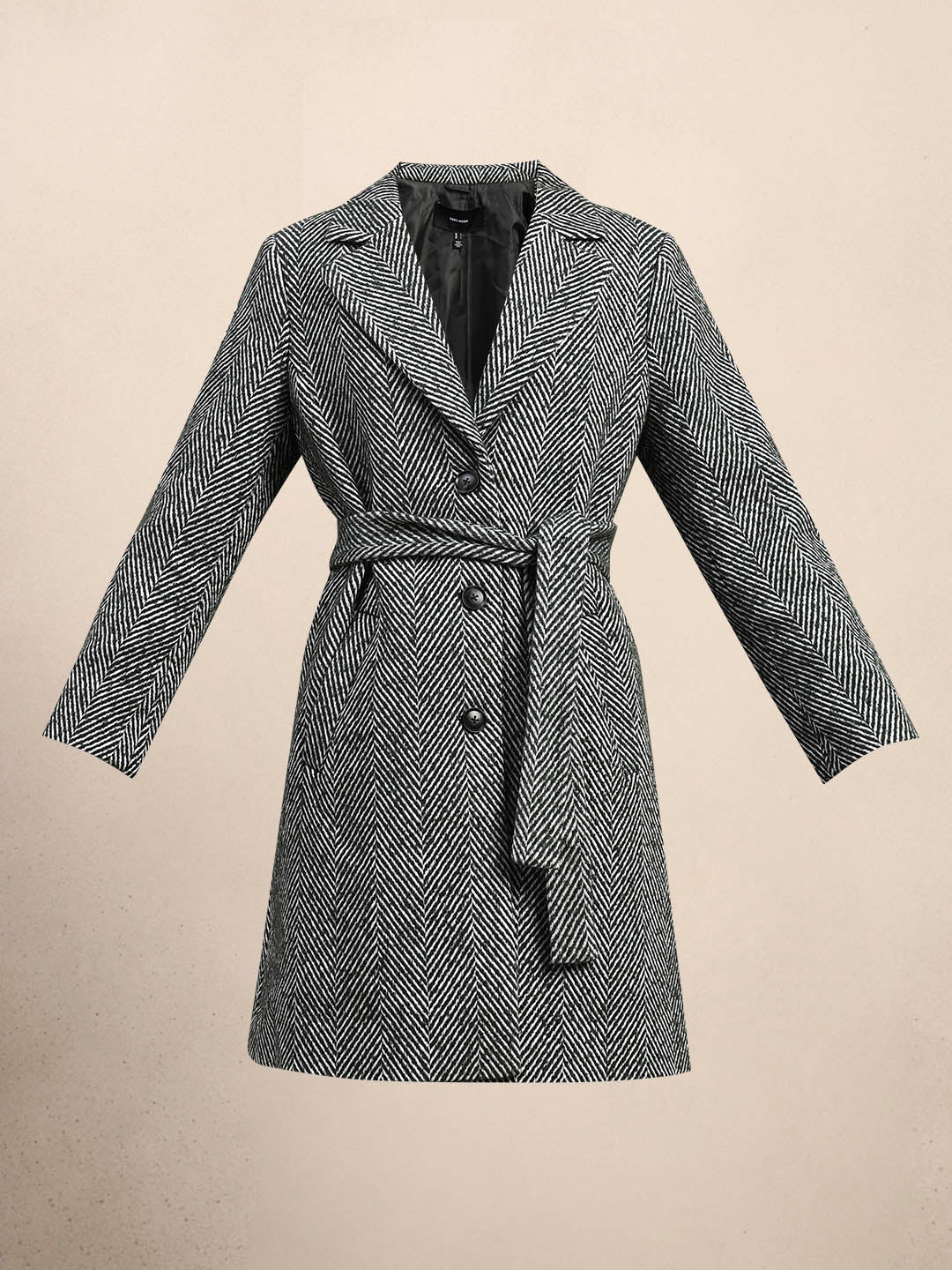 Herringbone Belted Coat - Image 7