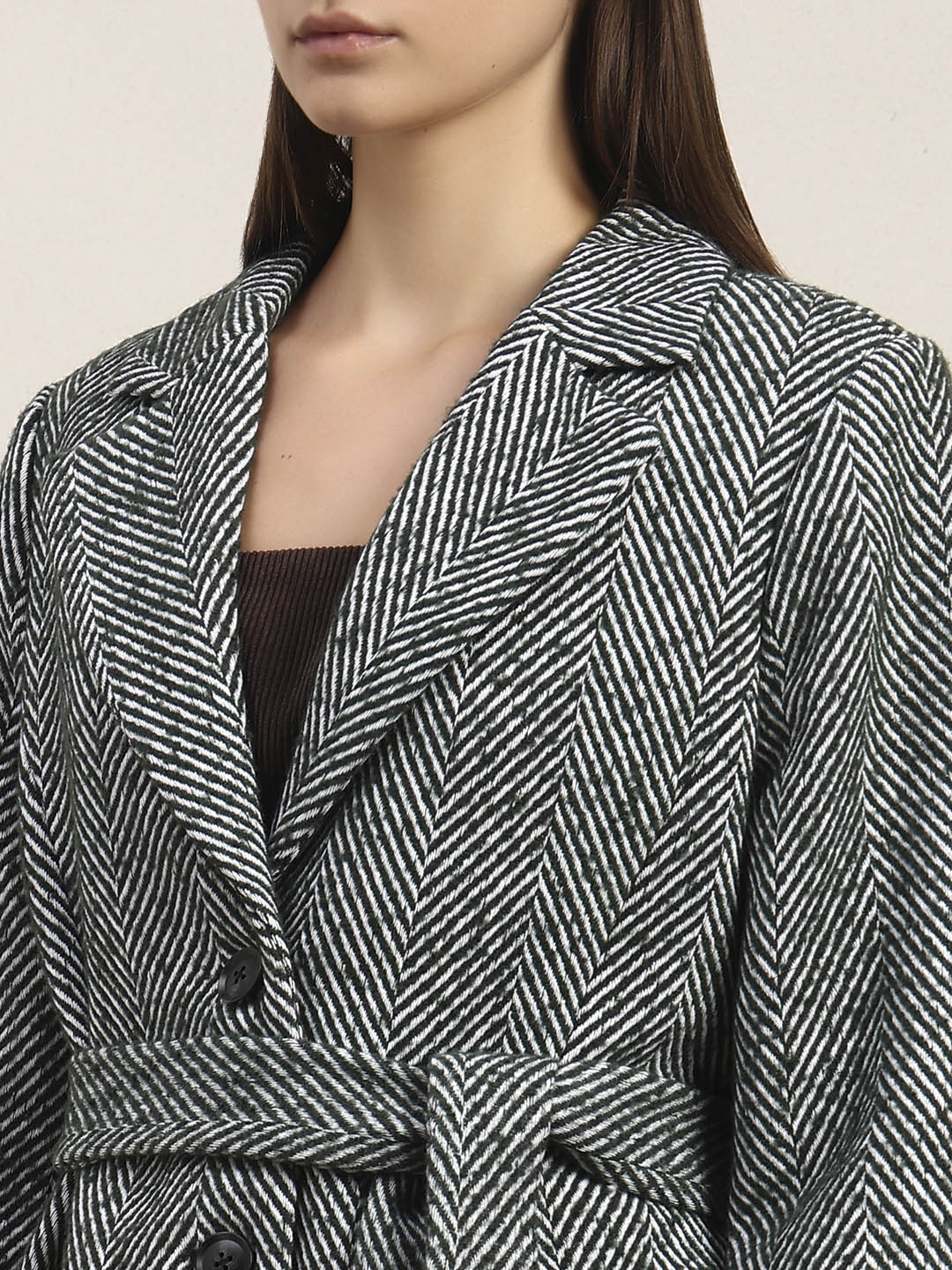 Herringbone Belted Coat - Image 8