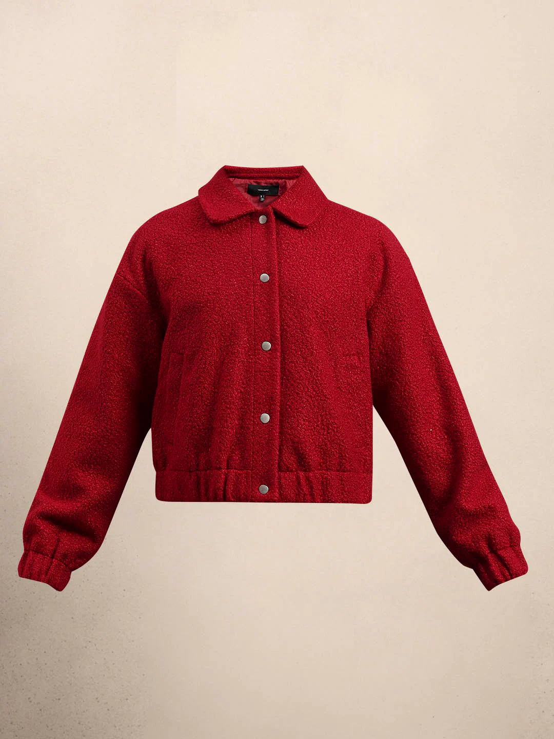 Boucle Textured Cropped Jacket - Image 7