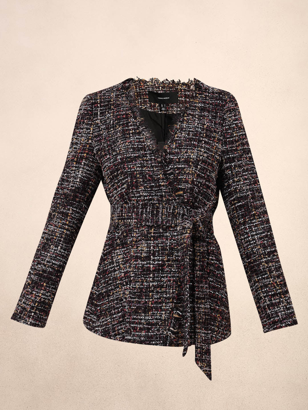 Tweed Wrap Blazer - Image 7