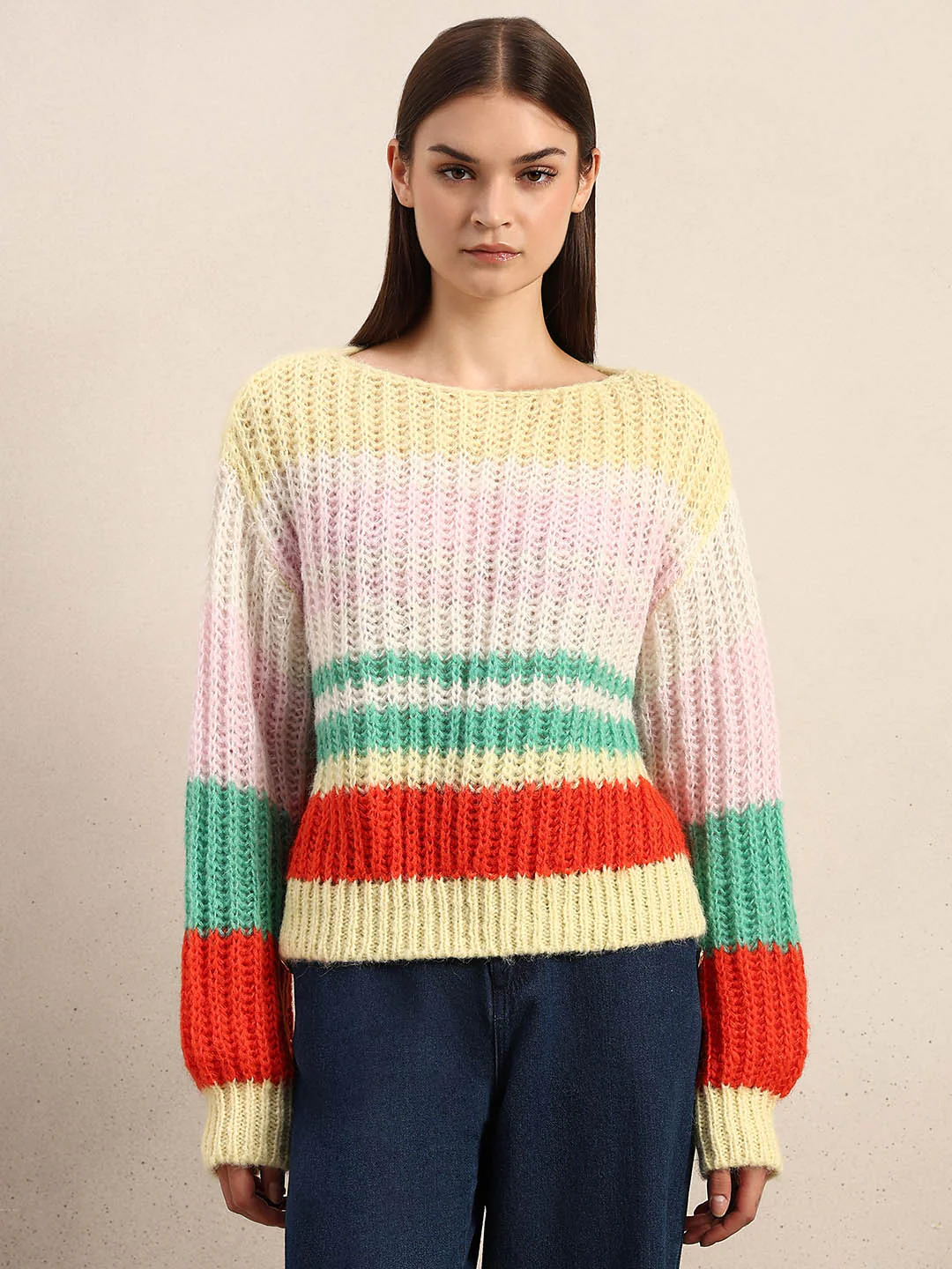 Multi-Colour Boatneck SWEATER - Image 2