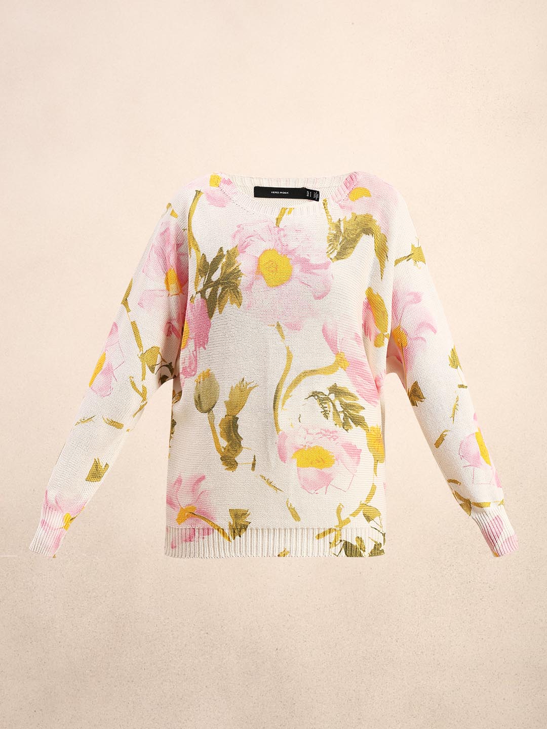 White Floral Print Pullover - Image 7