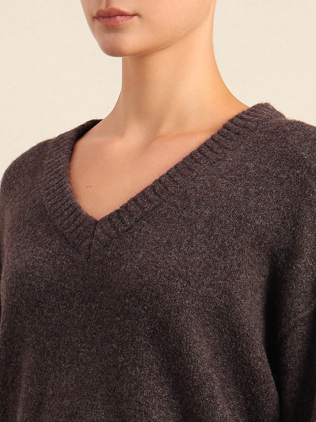 Deep Brown V-Neck Pullover - Image 8