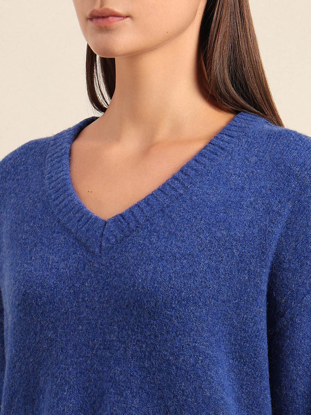 Dark Blue V-Neck Pullover - Image 8