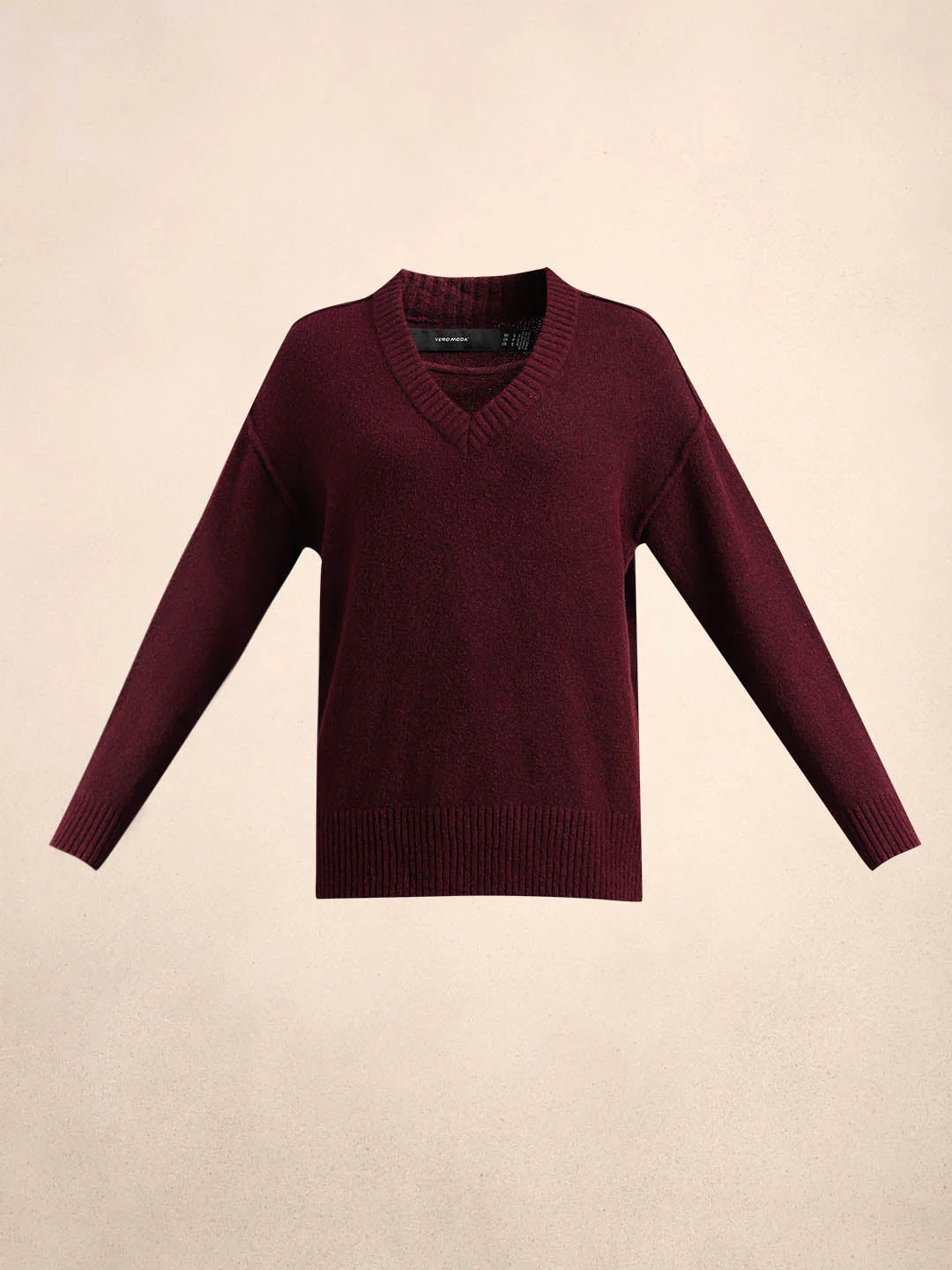 Deep Maroon V-Neck Pullover - Image 7