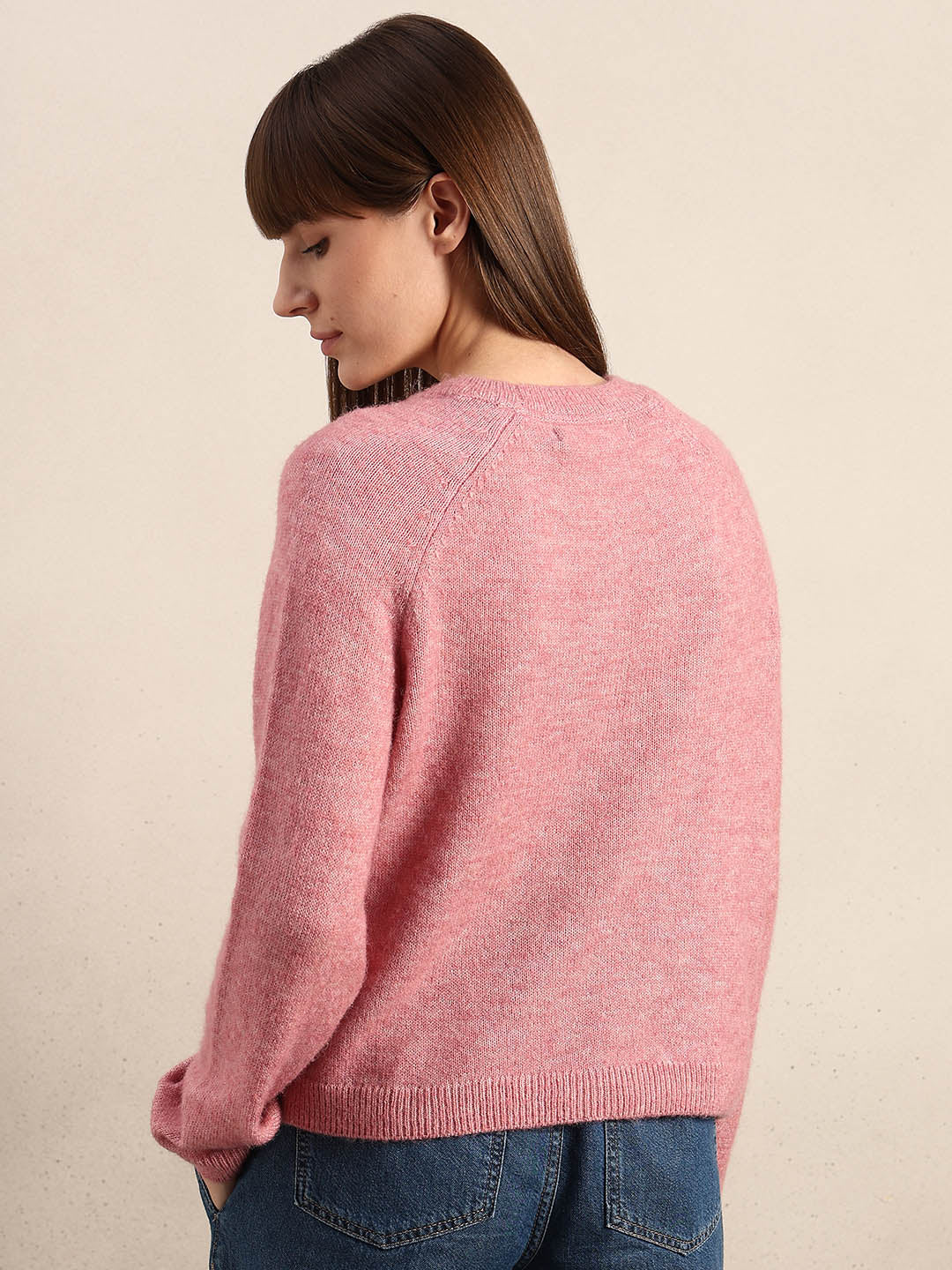 Heart Print O-Neck Pullover - Image 4