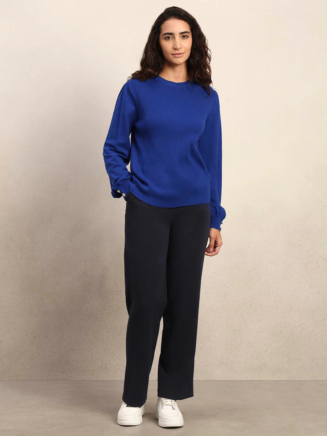 Royal Blue O-Neck Pullover - Image 5