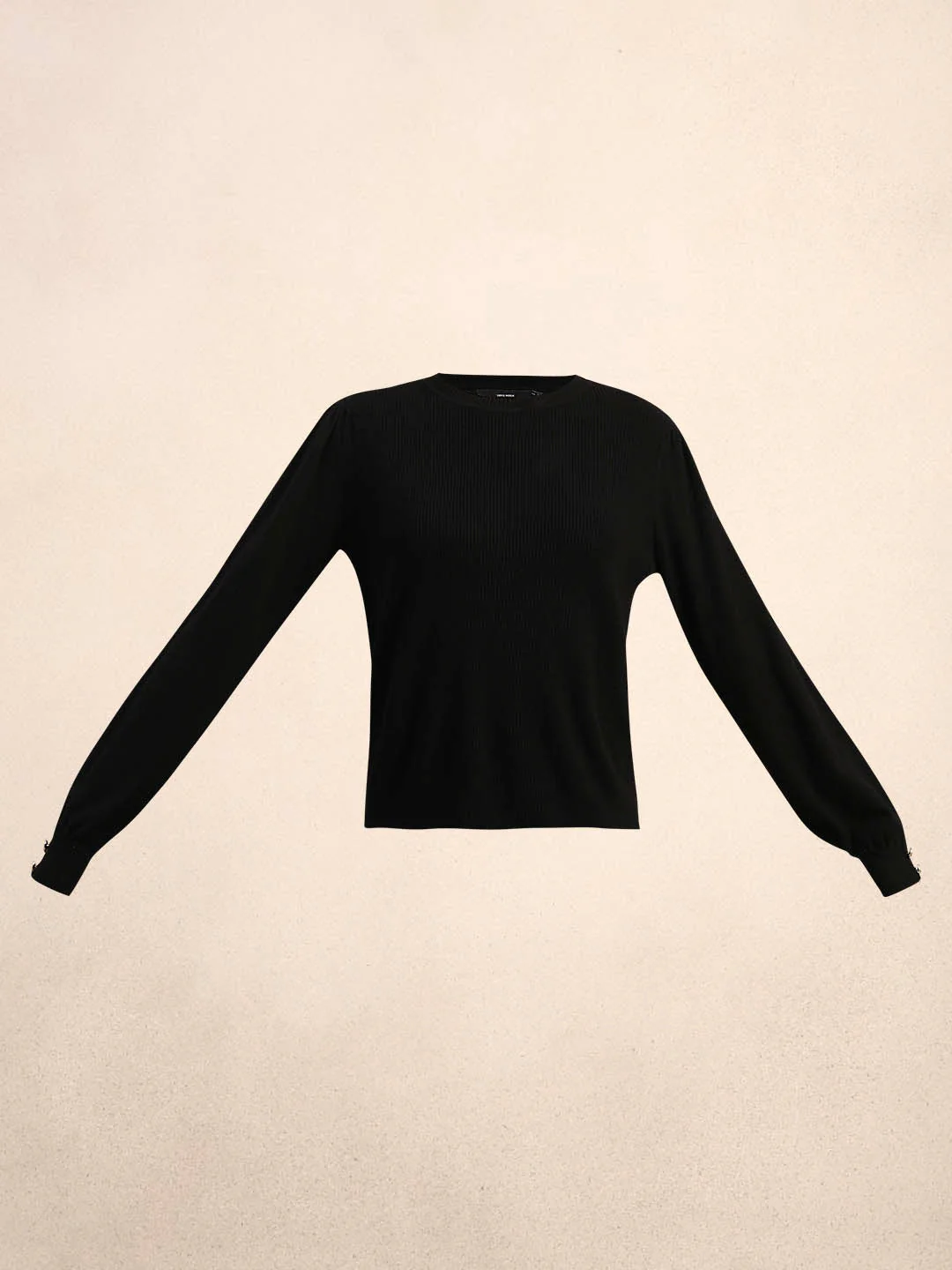 Ribbed Knit O-Neck Pullover - Image 7