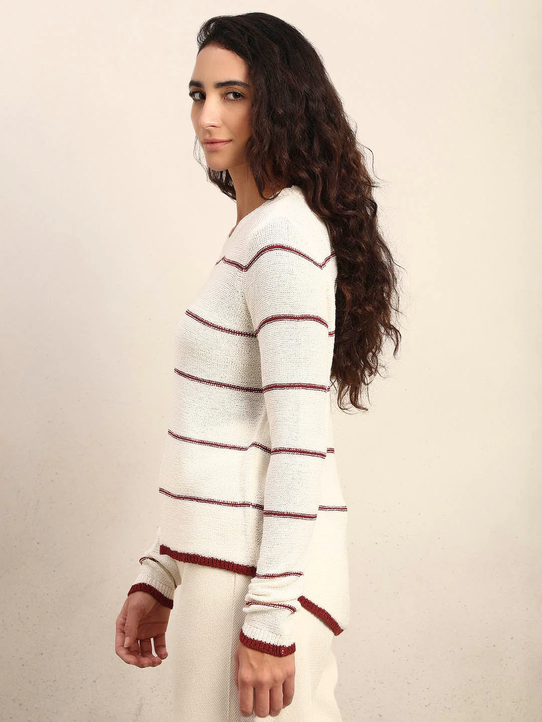 Striped Knitted Pullover - Image 3