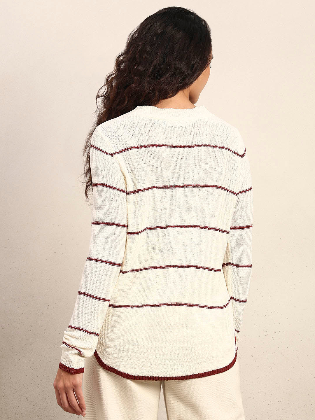 Striped Knitted Pullover - Image 4