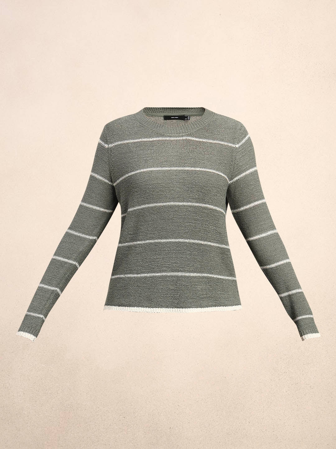 Striped Knitted Pullover - Green - Image 7