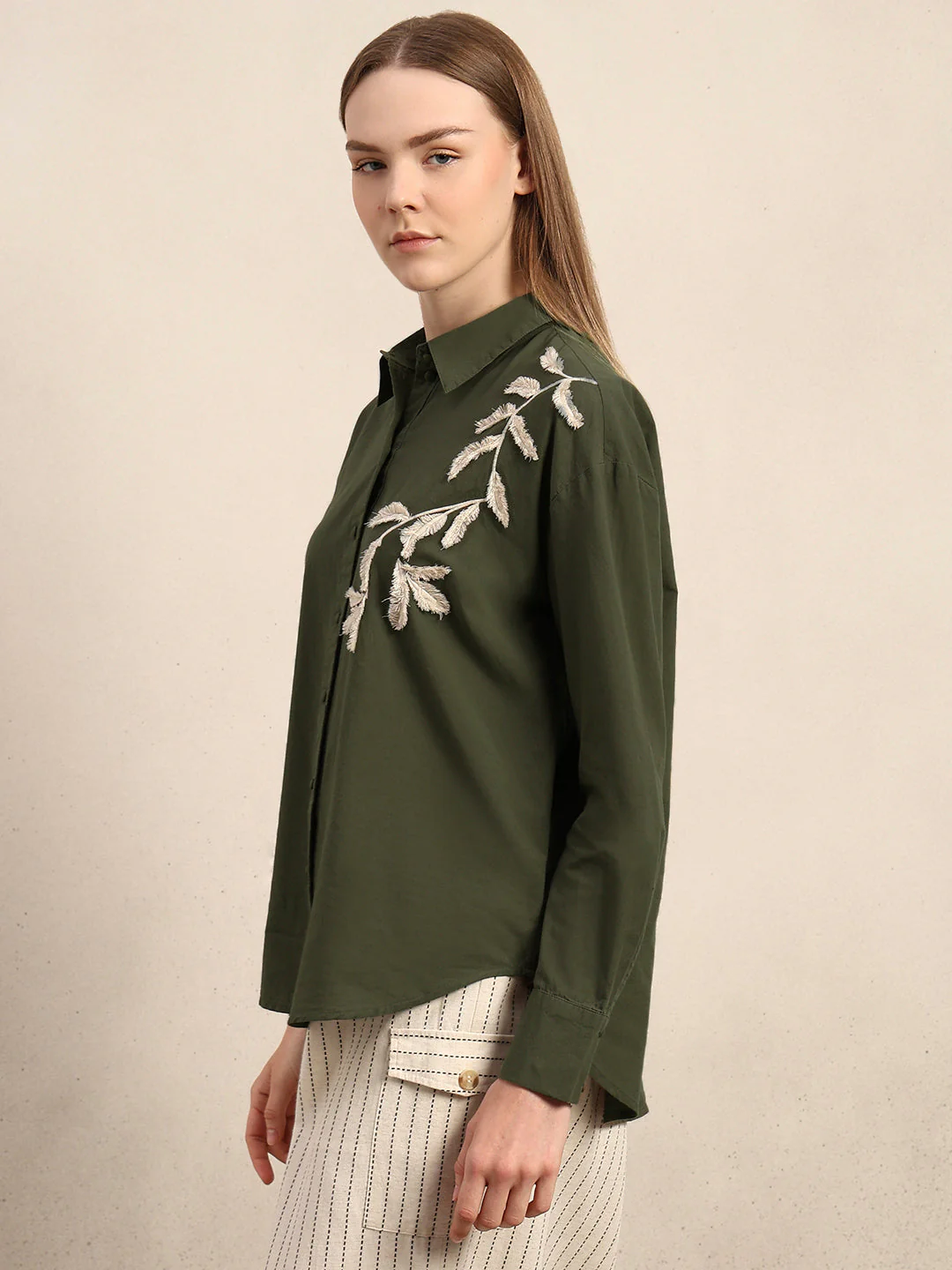 Organic Cotton Embroidered Shirt - Image 3