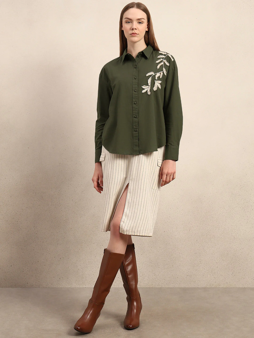 Organic Cotton Embroidered Shirt - Image 5