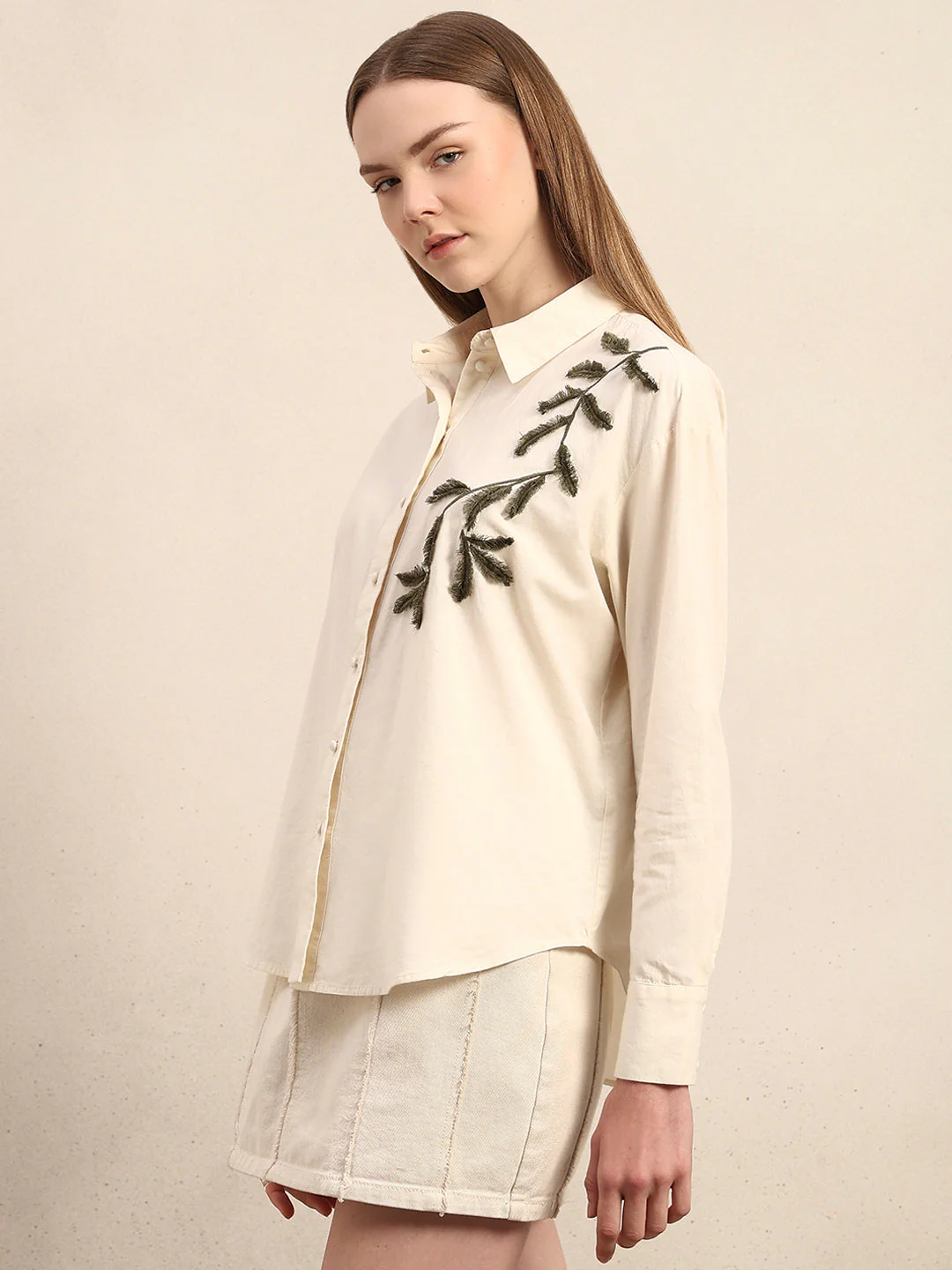 Embroidered Button Down Shirt - Image 3