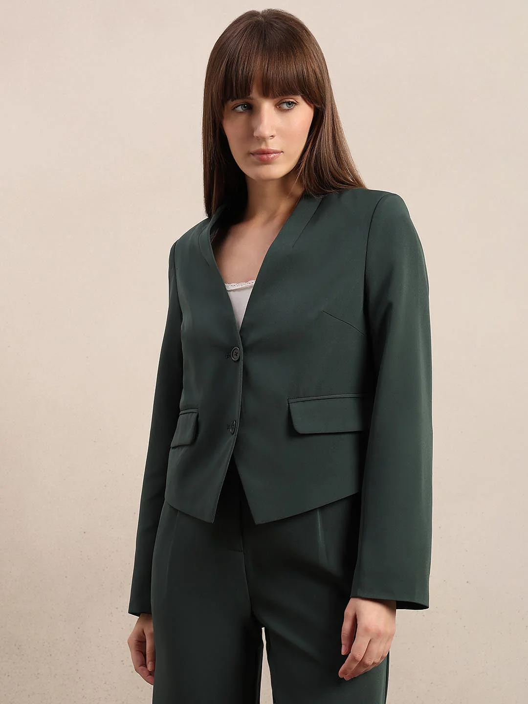 Dark Green Tailored Blazer - Image 2