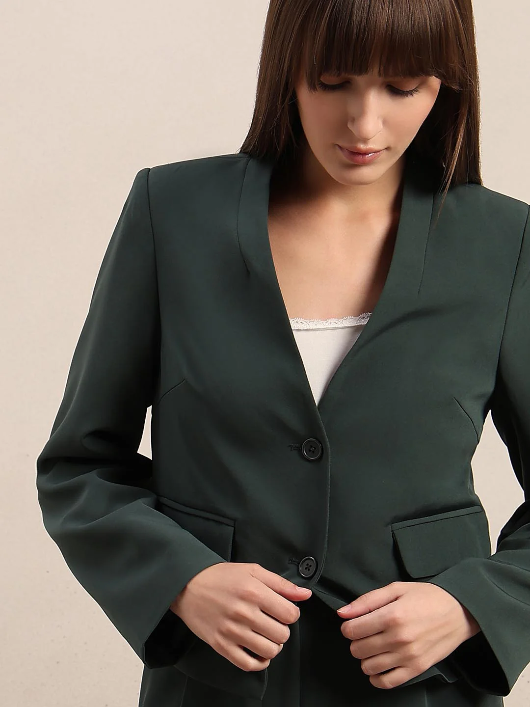 Dark Green Tailored Blazer - Image 6
