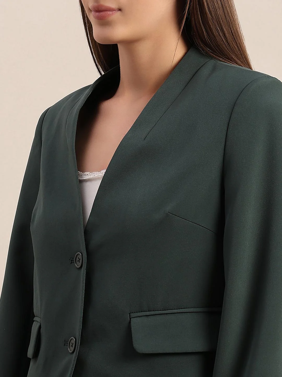 Dark Green Tailored Blazer - Image 8