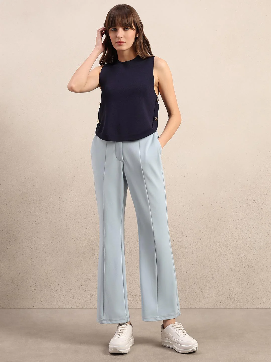 Navy Blue Sleeveless Top - Image 5