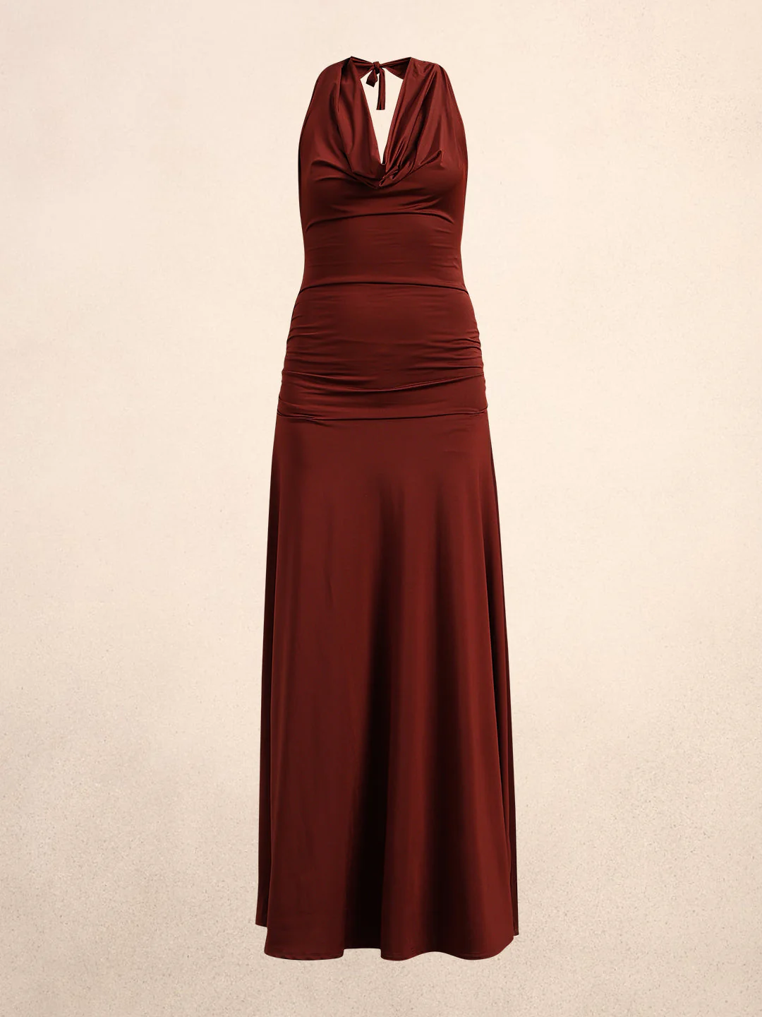 Cowl Halter Neck Maxi Dress - Image 7
