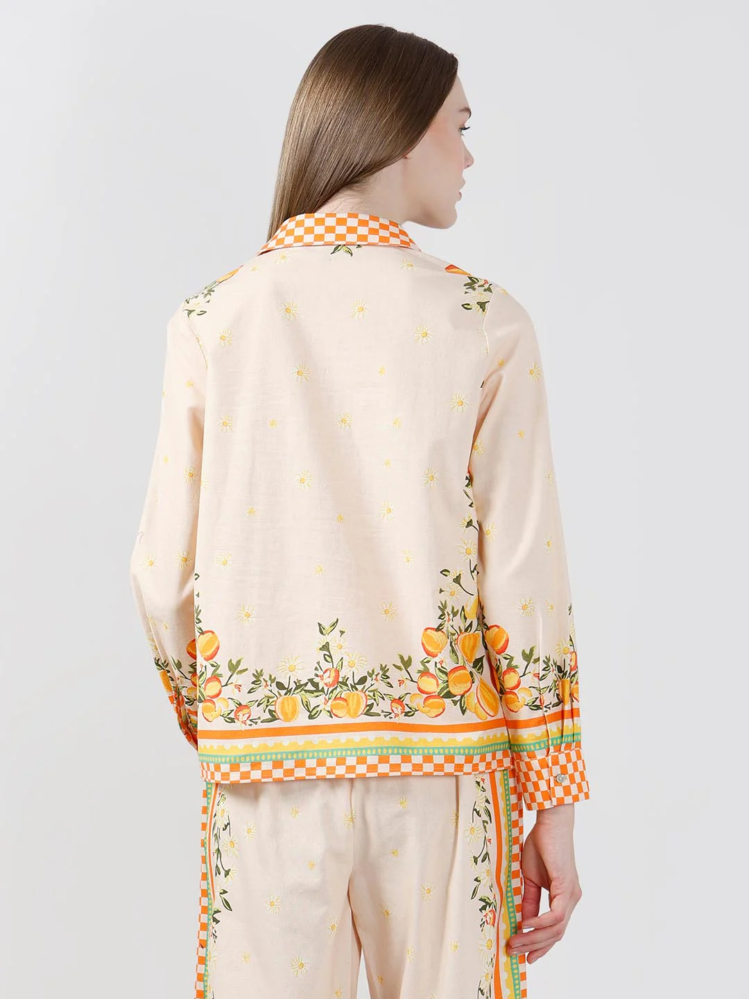 Vero Moda Yellow Printed Cotton Shirt - Image 3