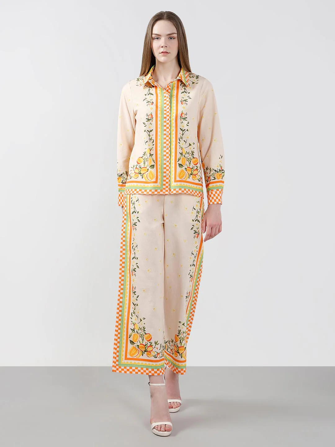 Vero Moda Yellow Printed Cotton Shirt - Image 5