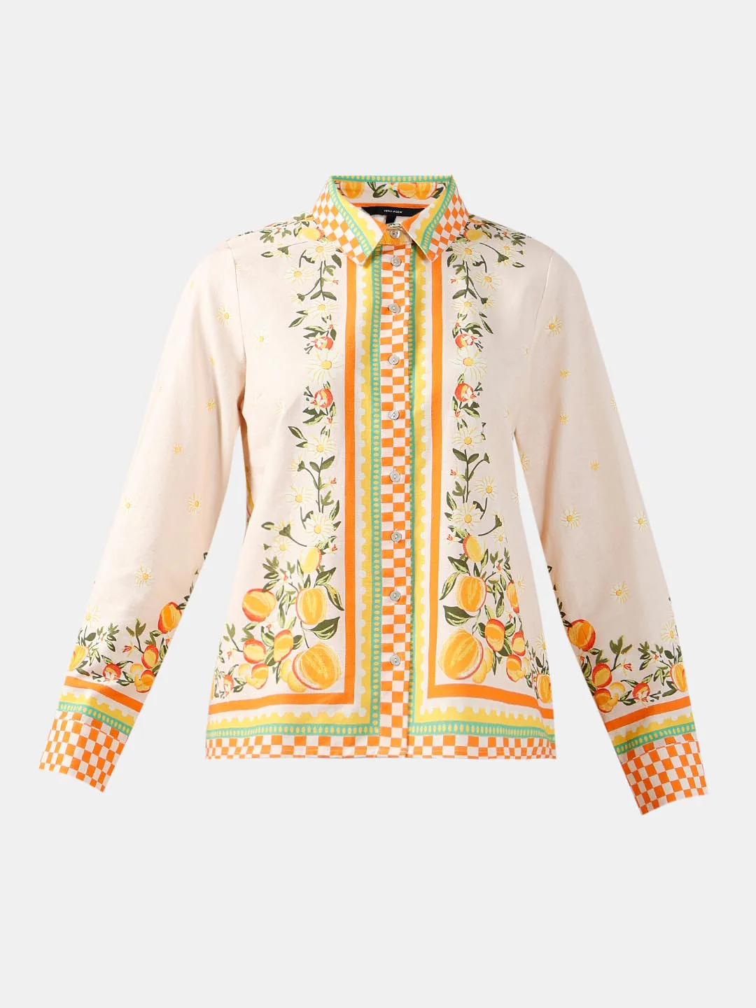 Vero Moda Yellow Printed Cotton Shirt - Image 7