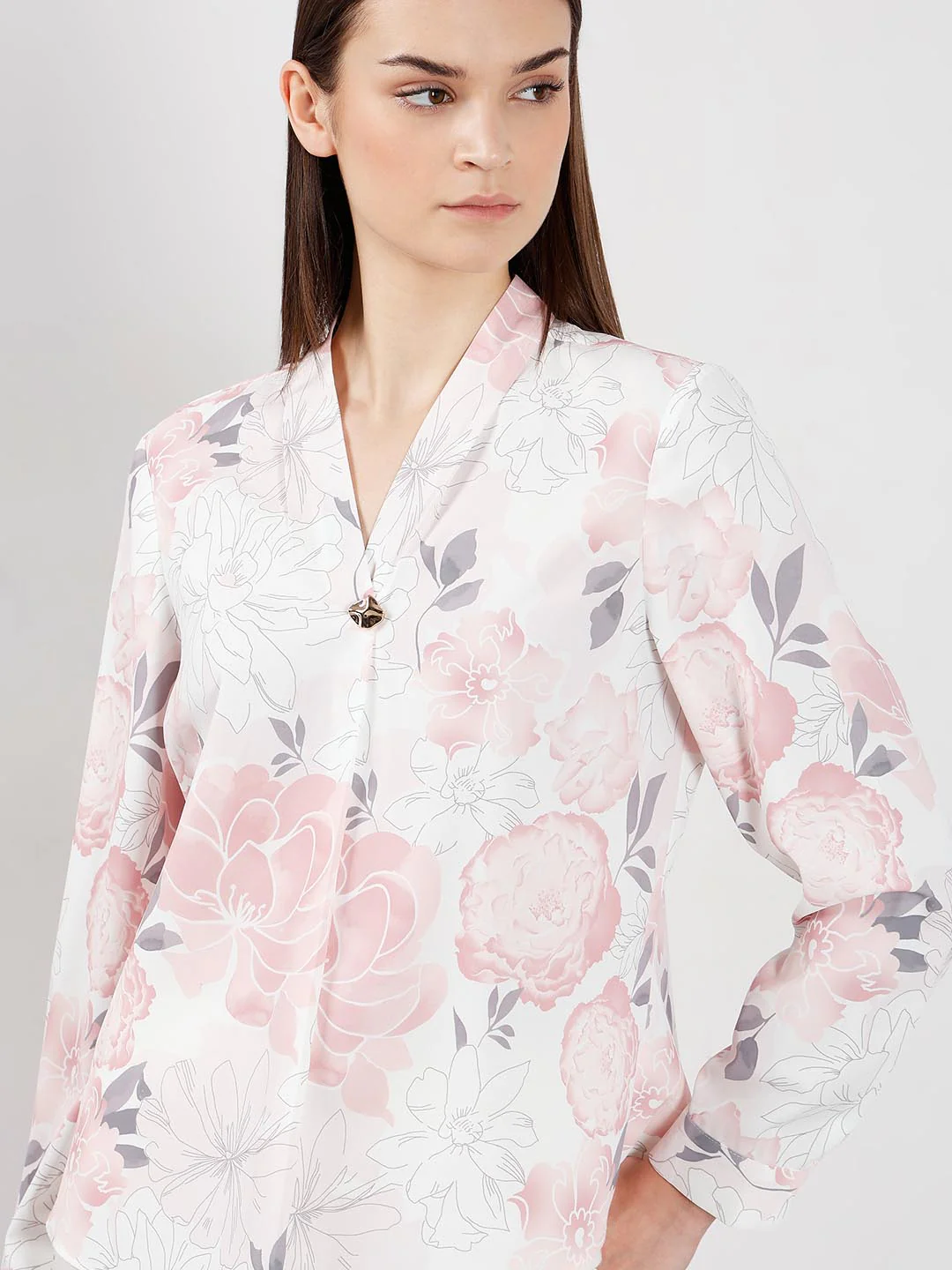 Vero Moda Pink & White Floral Top - Image 6