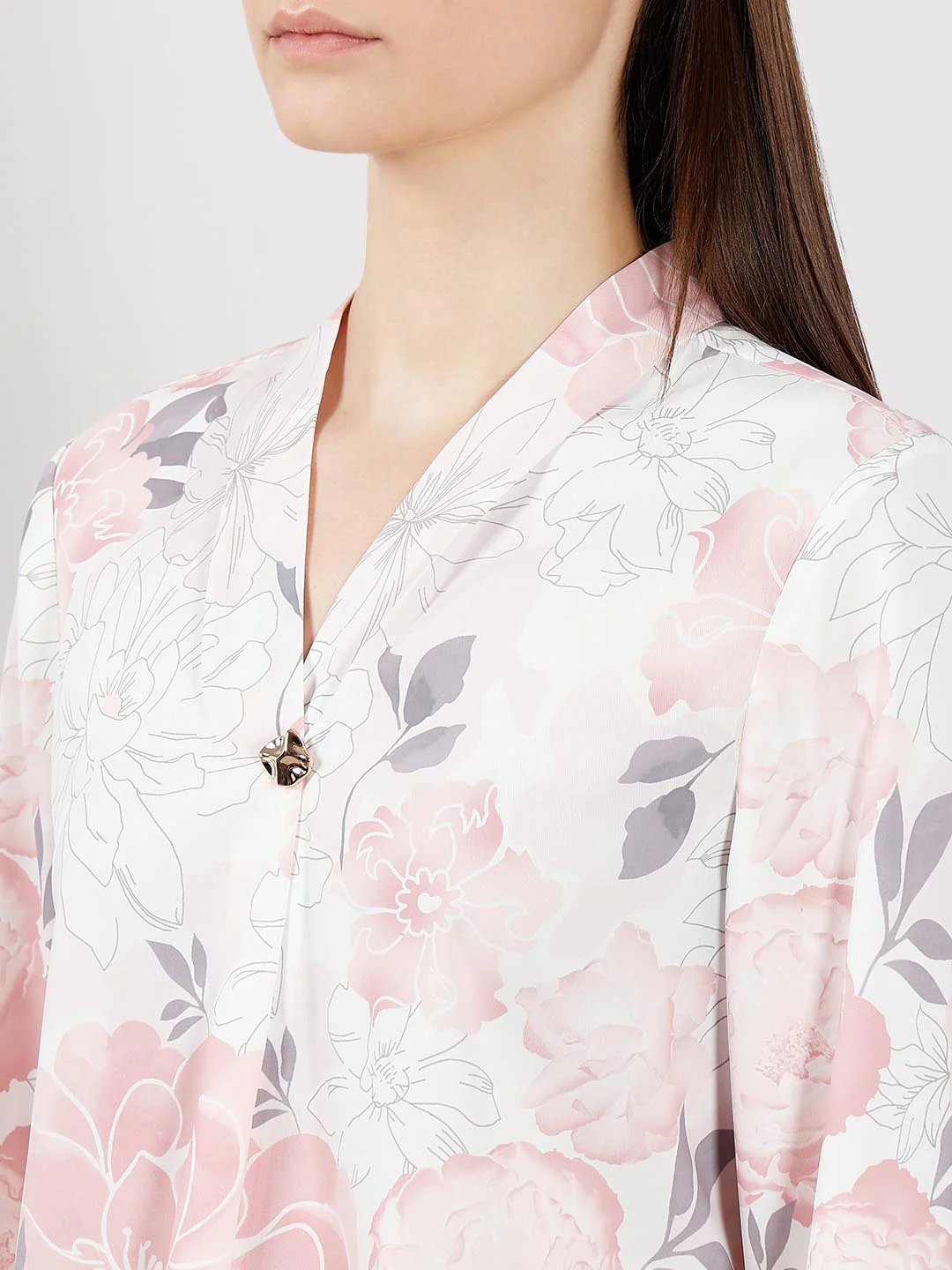 Vero Moda Pink & White Floral Top - Image 8