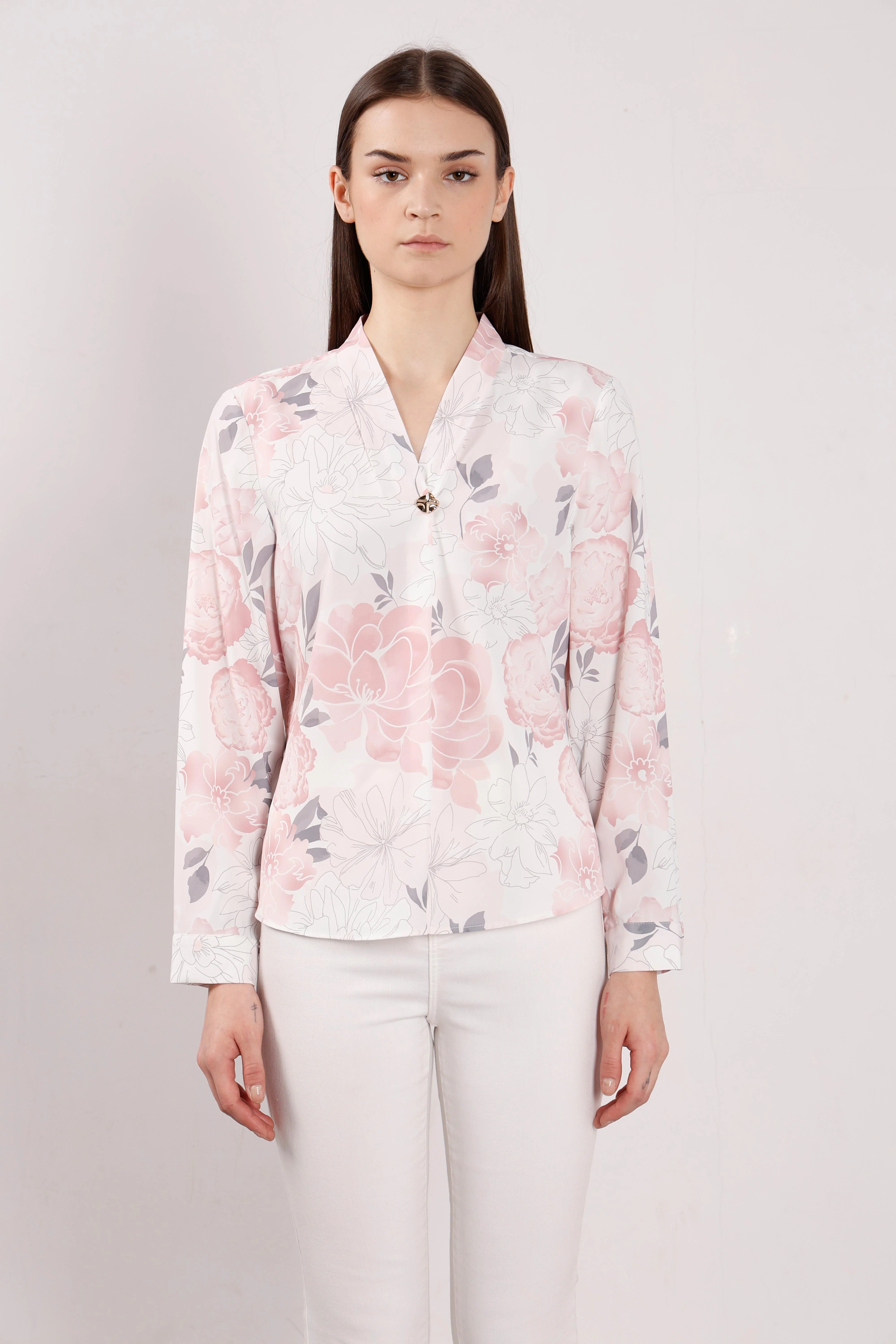 Vero Moda Pink & White Floral Top - Image 9