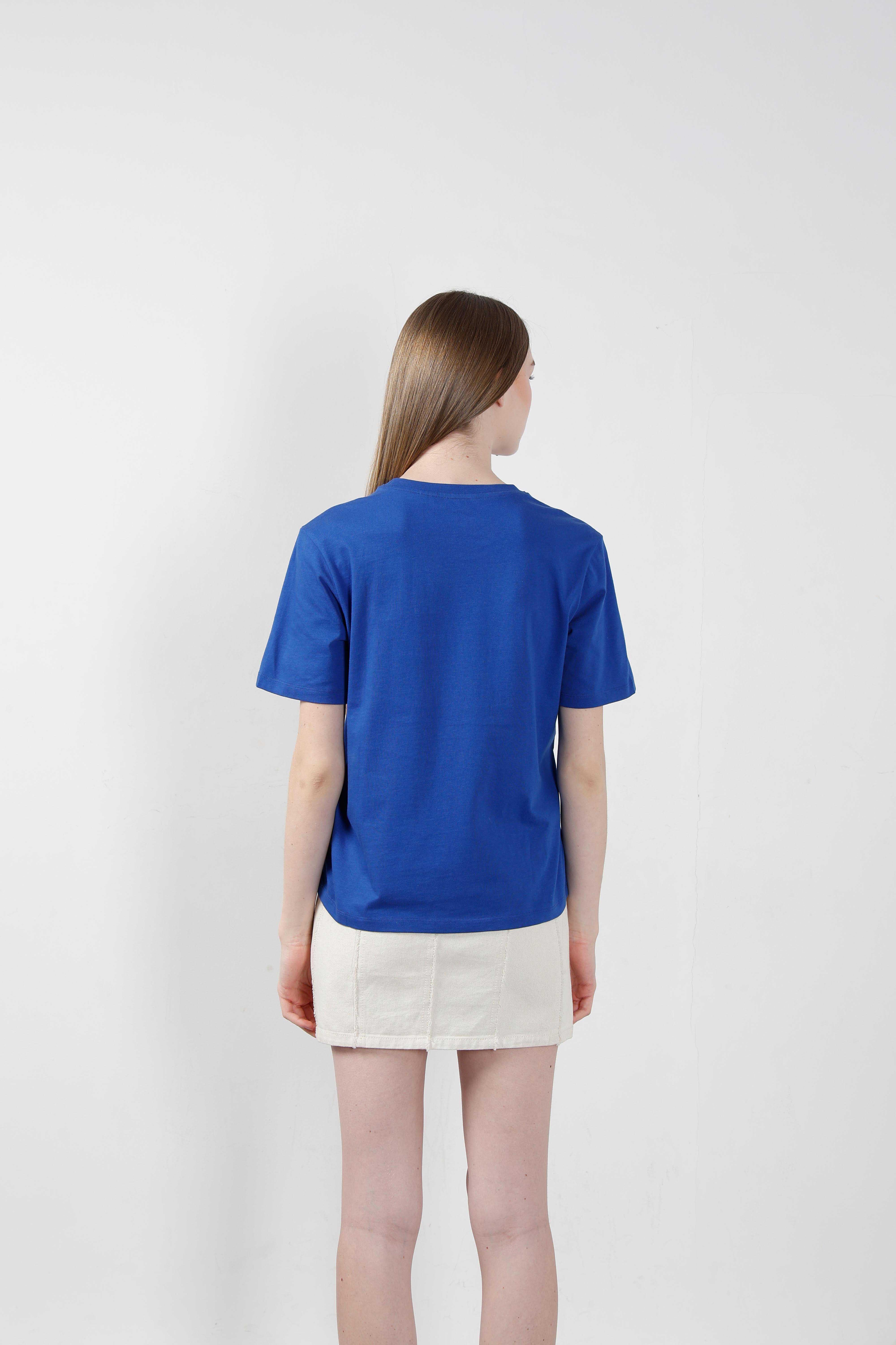 Vero Moda Blue Shell Stamp Cotton T-Shirt - Image 10