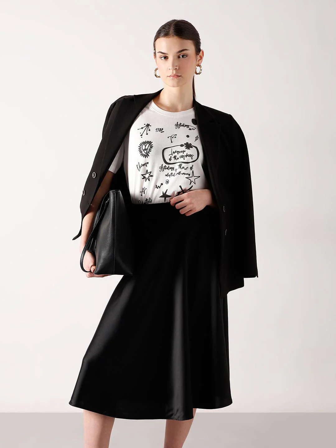 Vero Moda White Printed Cotton T-Shirt