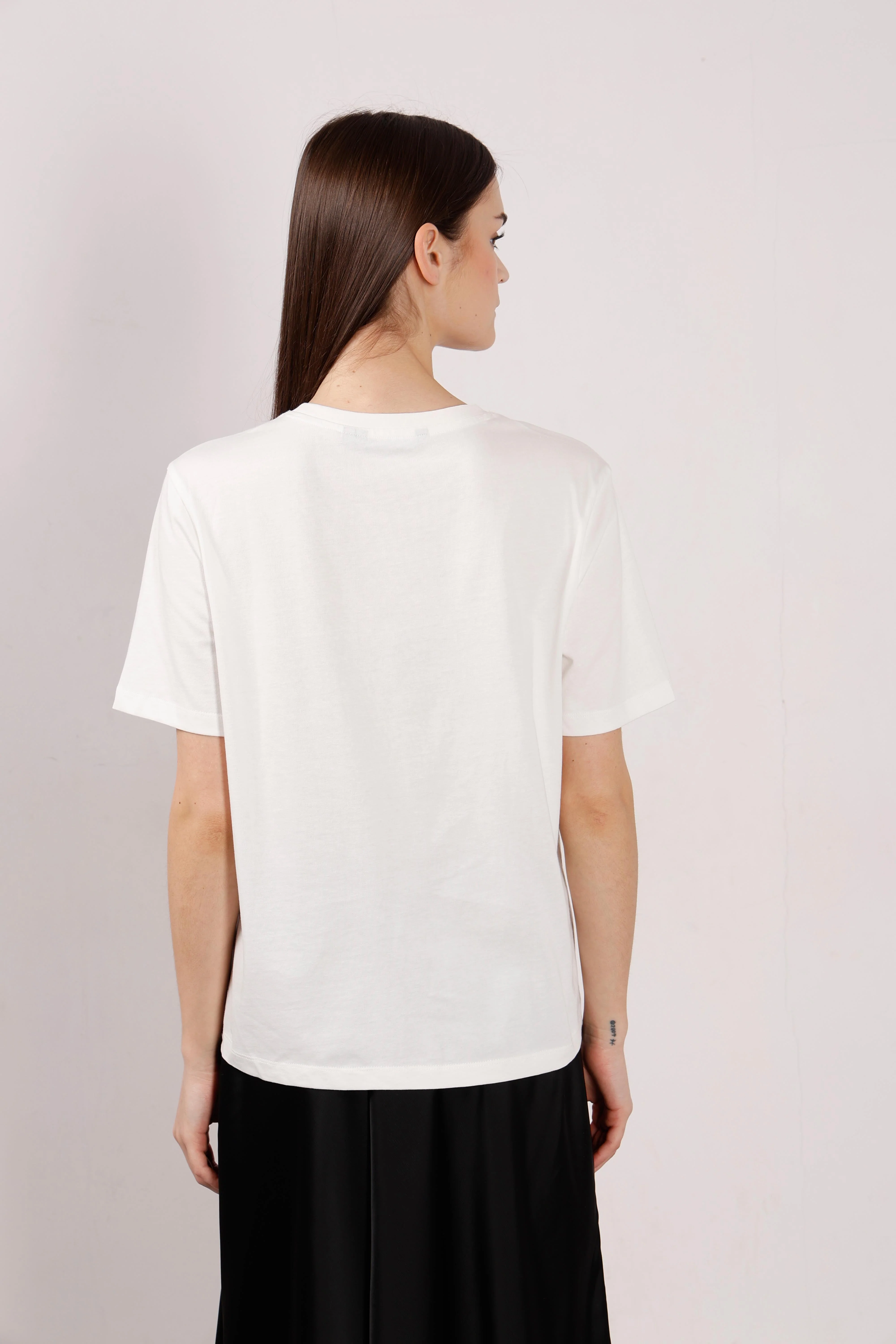 Vero Moda White Printed Cotton T-Shirt - Image 10