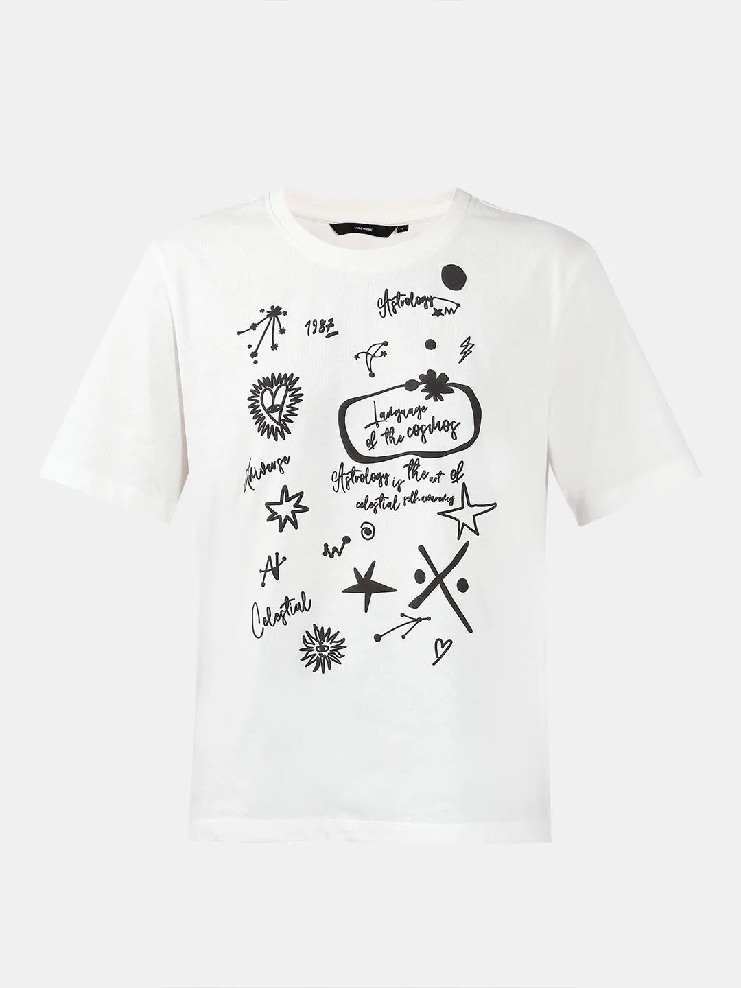 Vero Moda White Printed Cotton T-Shirt - Image 7