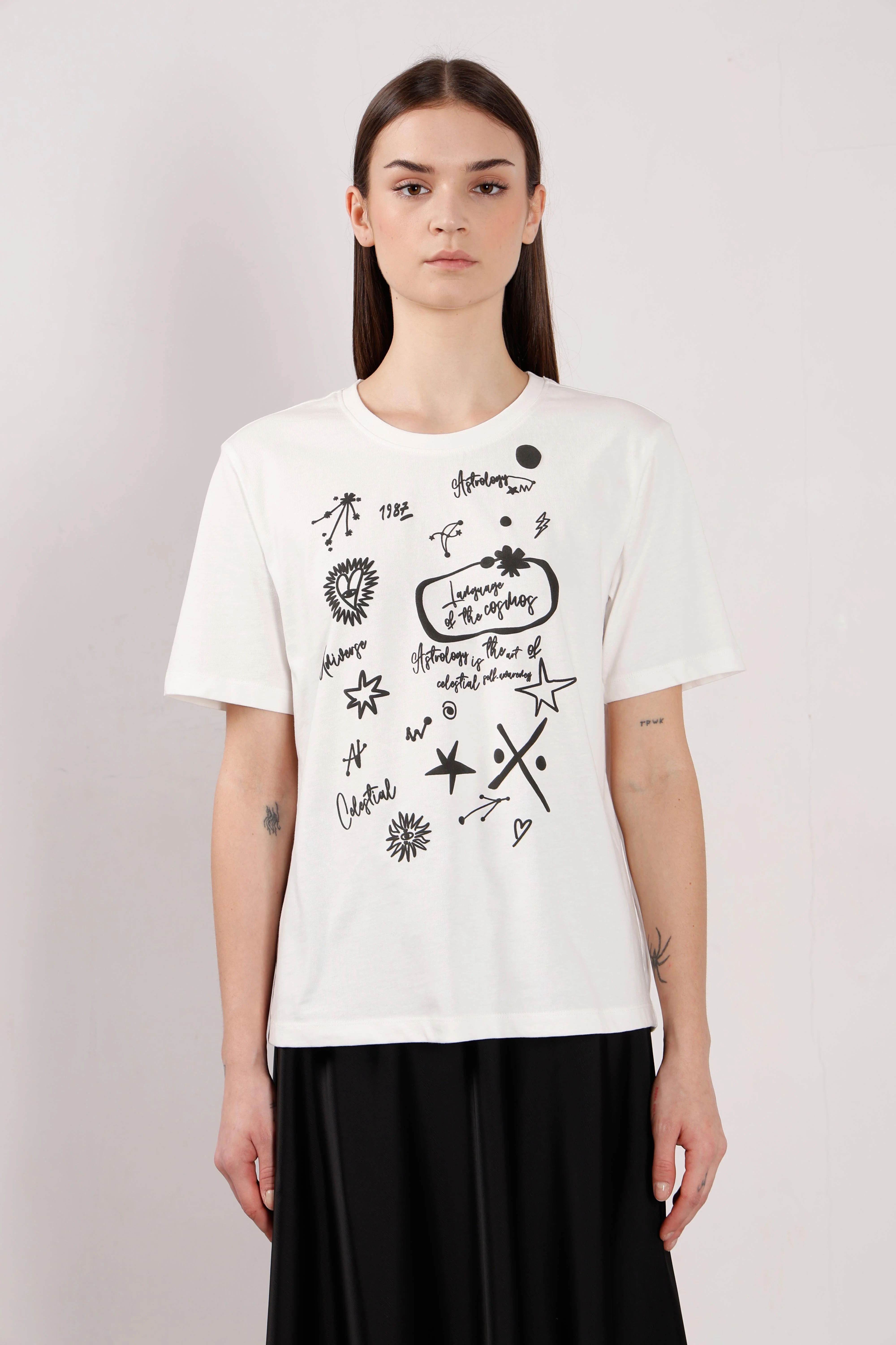 Vero Moda White Printed Cotton T-Shirt - Image 9