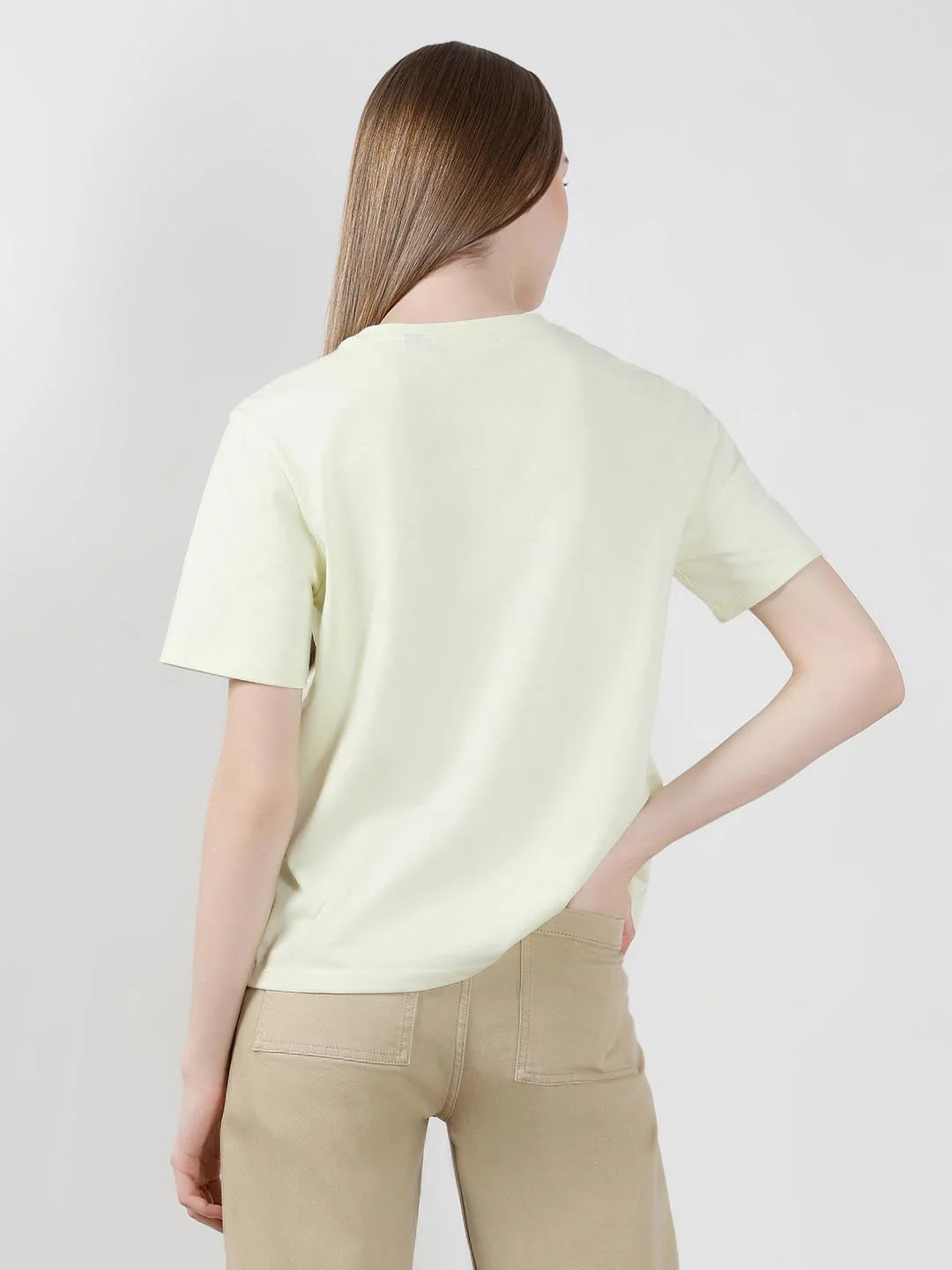 Vero Moda Lime Printed Cotton T-Shirt - Image 3