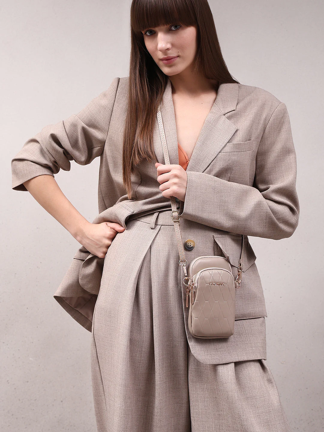 Beige Small Sling Bag